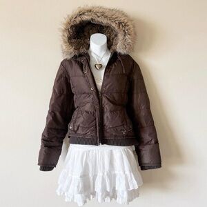 Brown Fur Hood Jacket